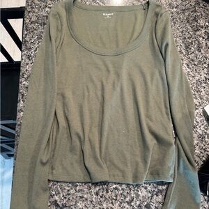 Old Navy Women's Sage Green Ribbed Top